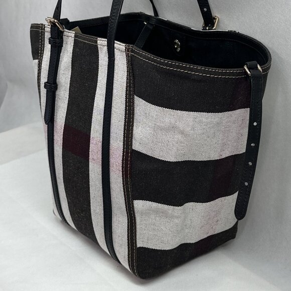 NWT Authentic Burberry Canvas Mega Check Medium Padstow Tote - Picture 7 of 14